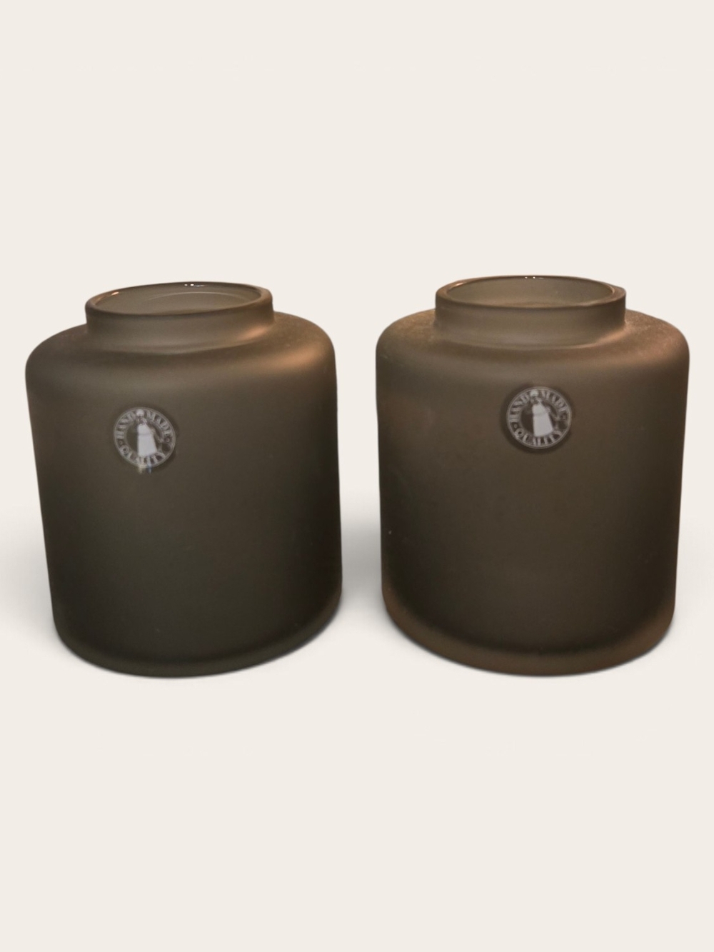 Decorative Matte Olive Glass Vases - Set of 2 from Ikea Home Decor